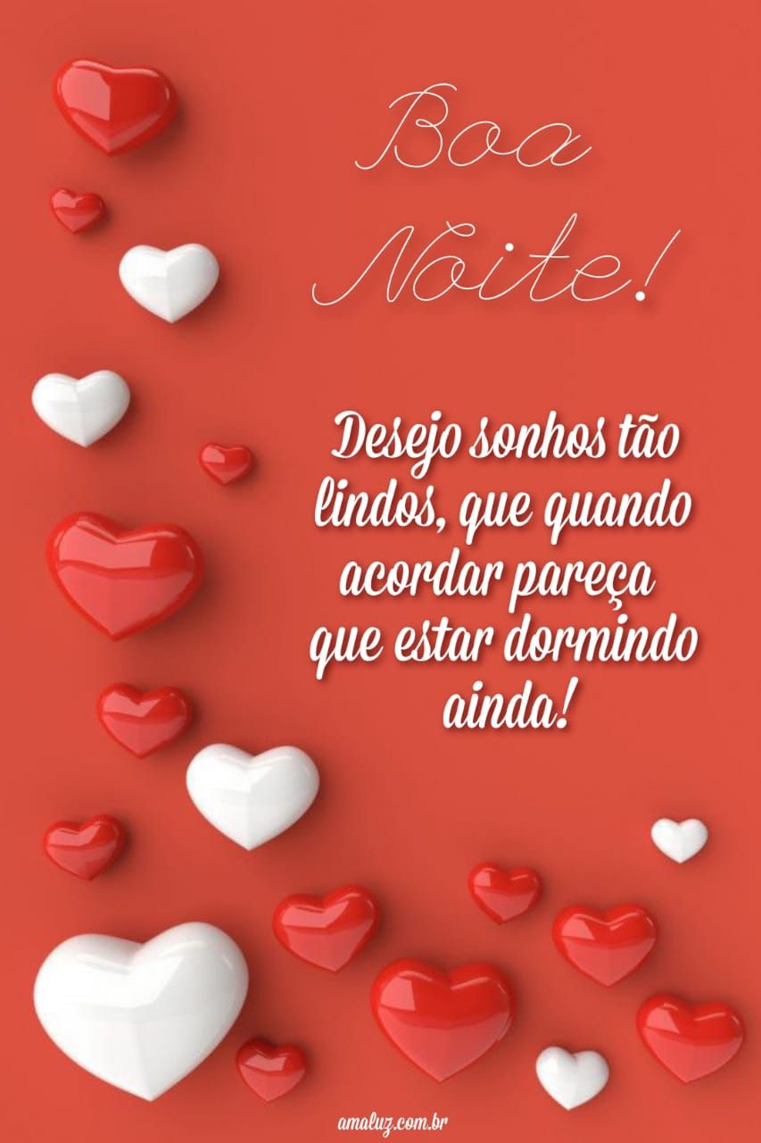 Sonhos lindos, boa noite, quinta.