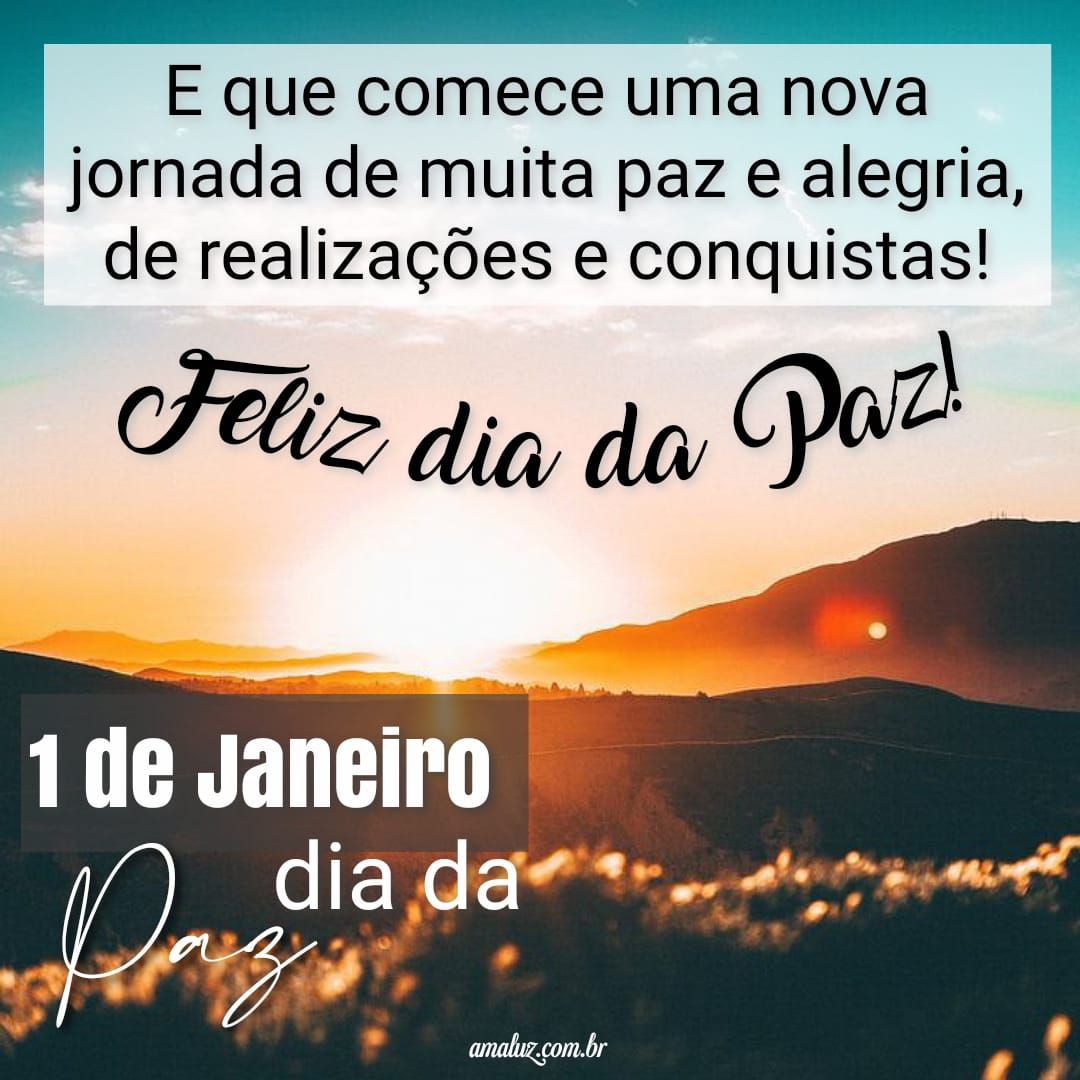 Tenham um feliz dia da paz