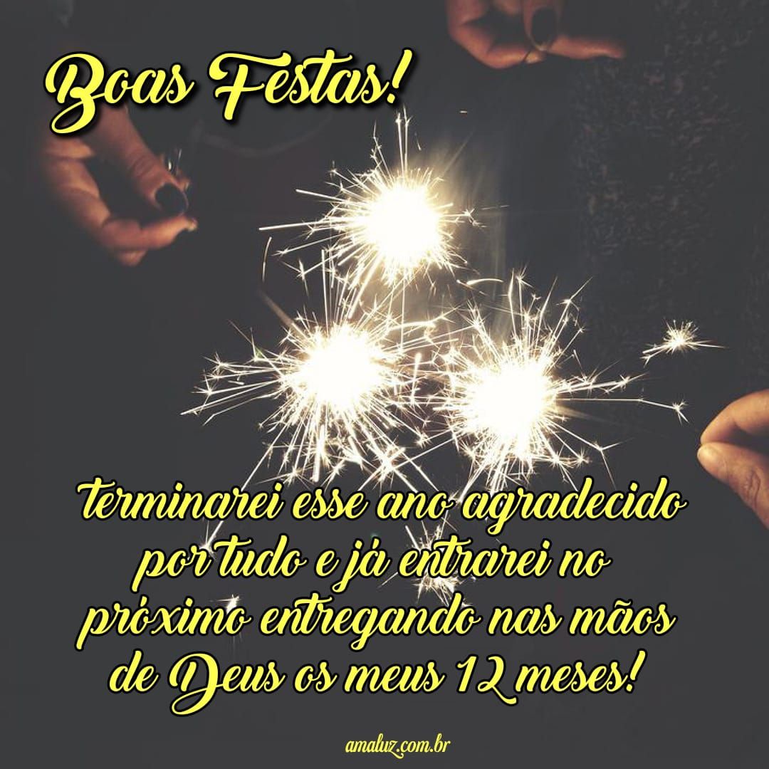 Terminarei esse ano agradecido por tudo