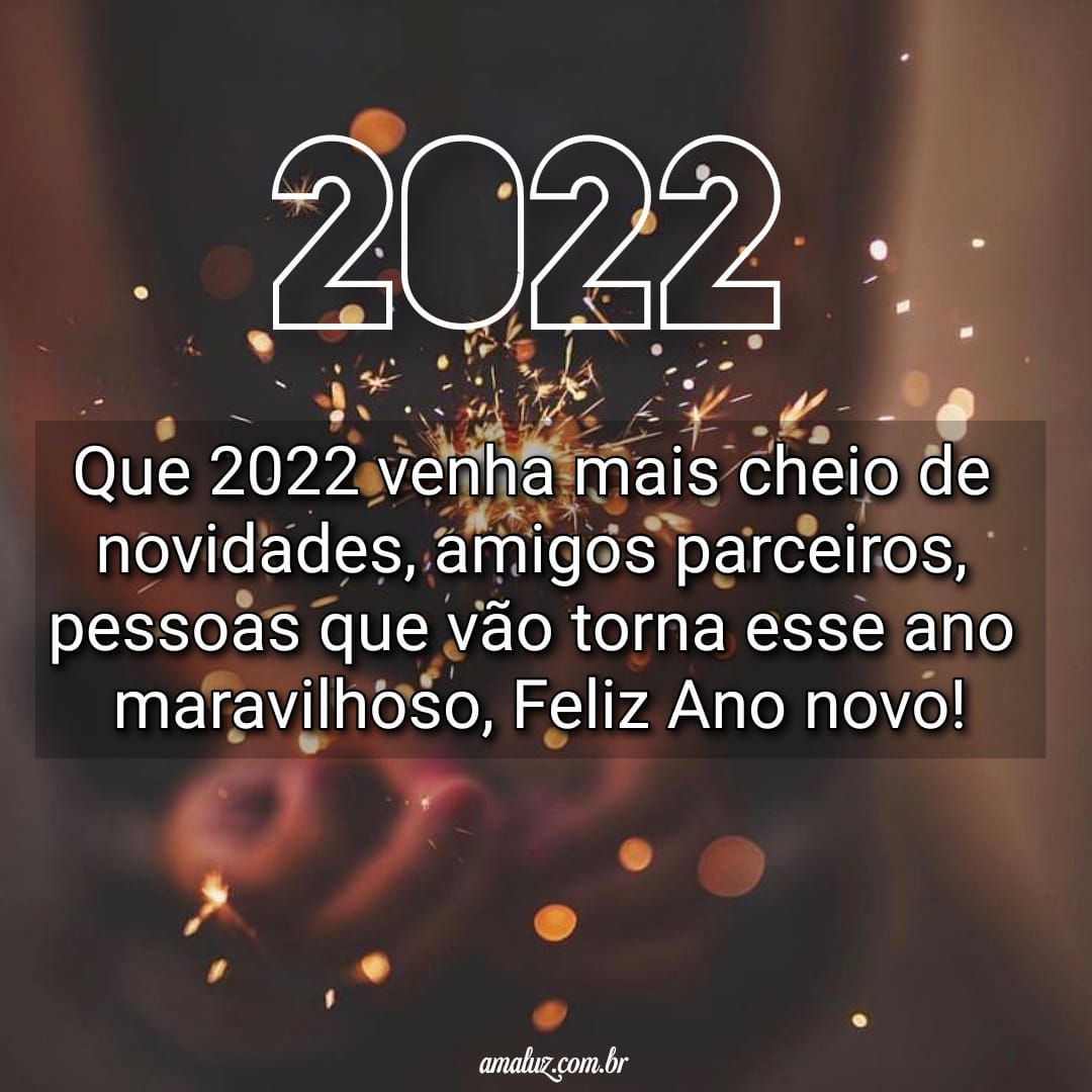 Um ano mais cheio de novidades bom ano novo