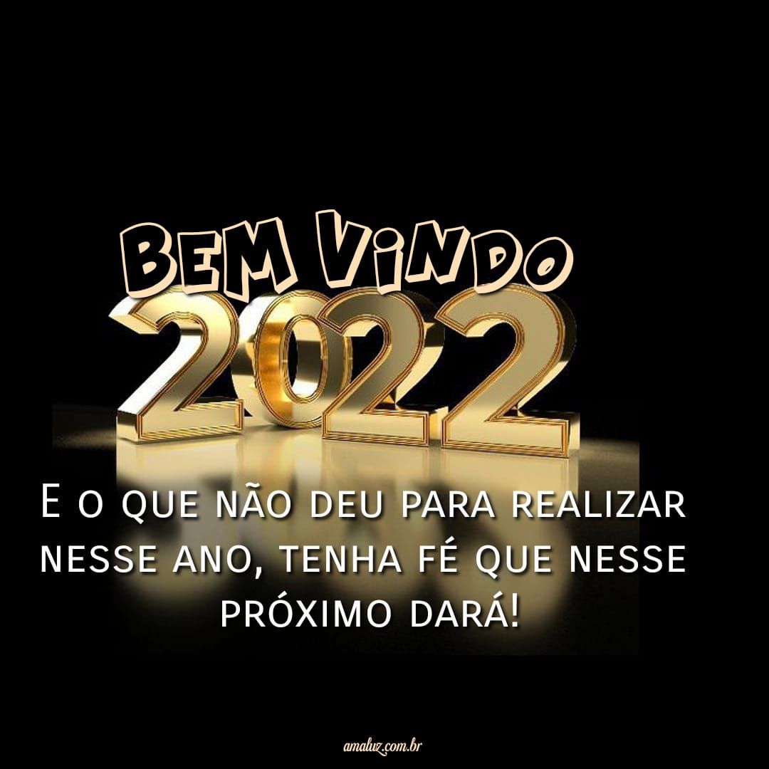 Vamos desejar um bem vindo de 2022