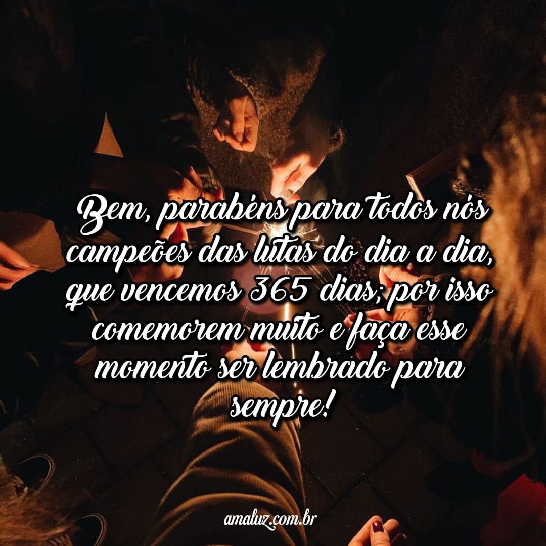 Vencemos 365 dias, mensagens de fim de ano