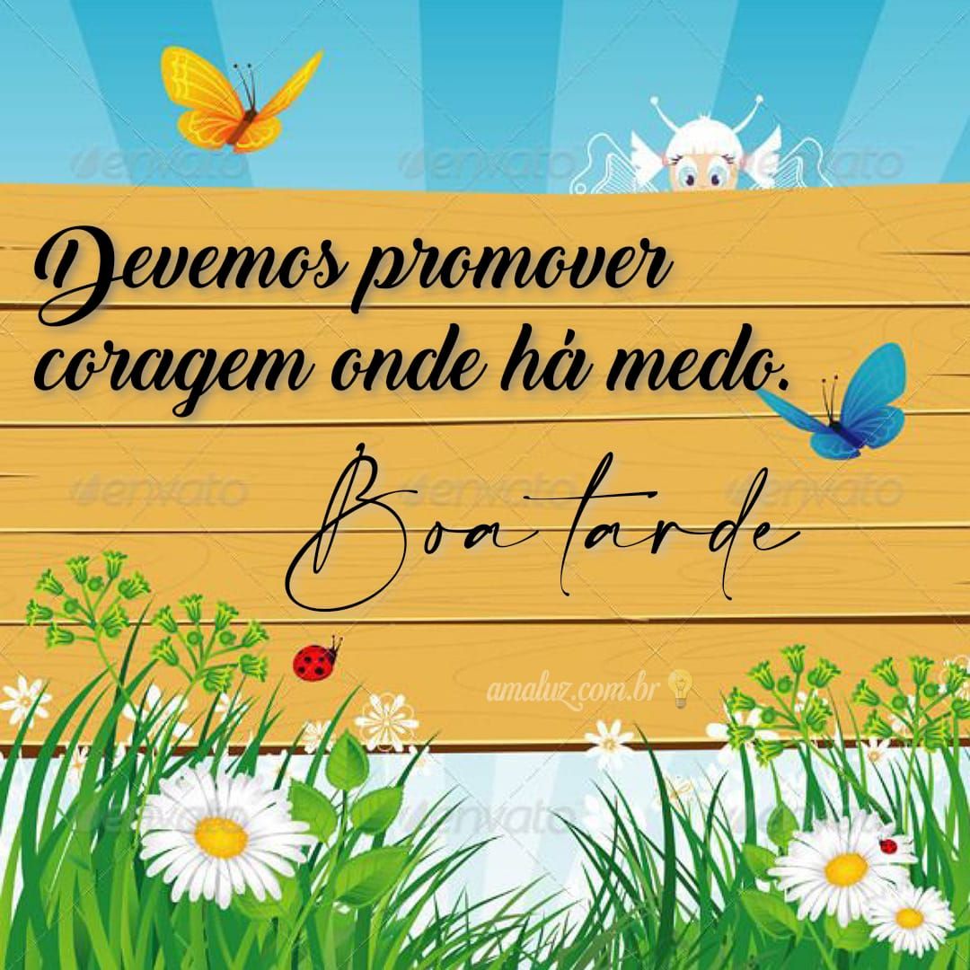 Boa tarde com flores e mensagens de reflexão