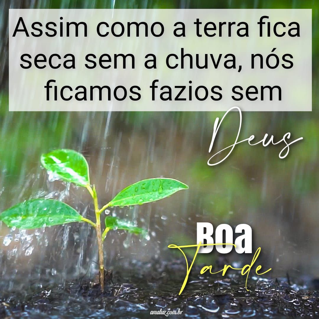 Boa tarde de chuva com Deus