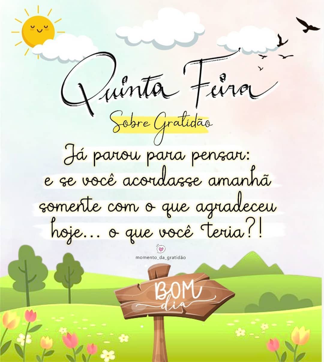 Bom dia quinta feira colorida de um lindo amanhecer