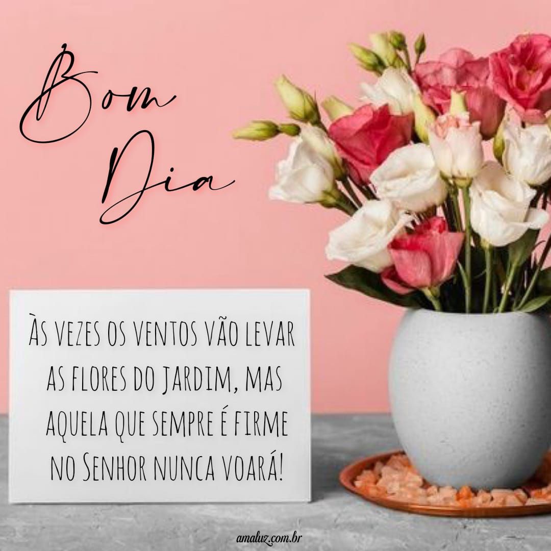 Cartão de flores e bom dia