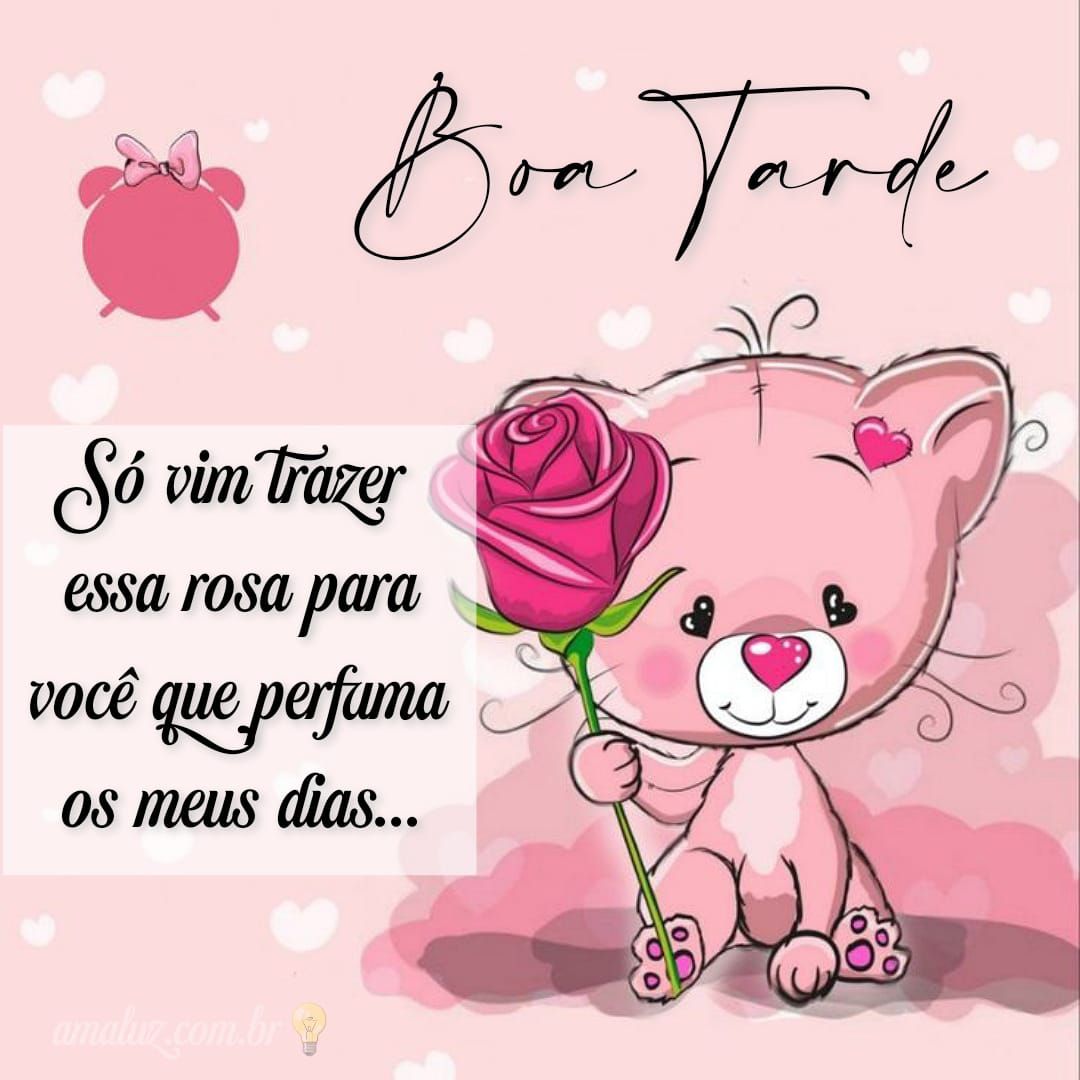 Flores e carinho de boa tarde