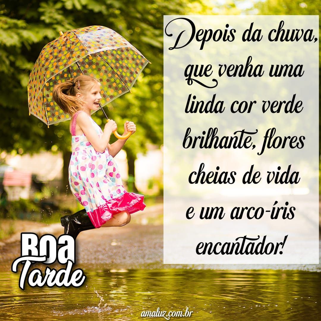 boa tarde com chuvas de esperança