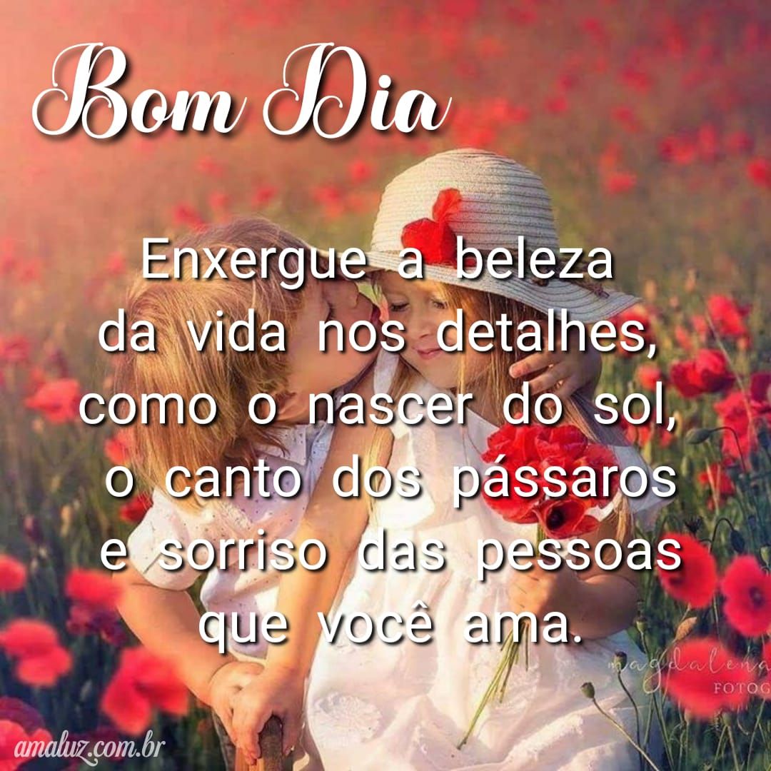 Bom dia feliz com a vida