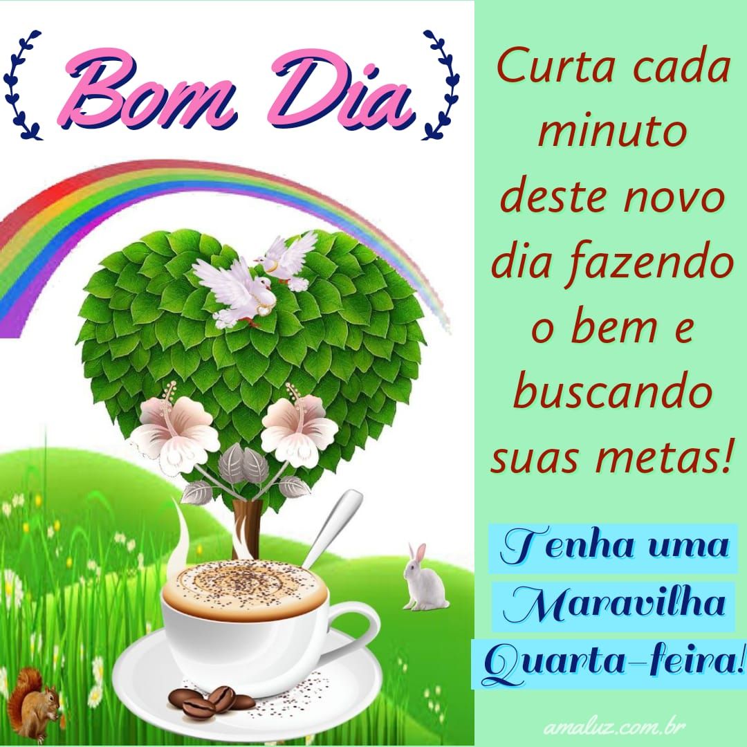 Bom dia tenha uma maravilhosa quarta feira