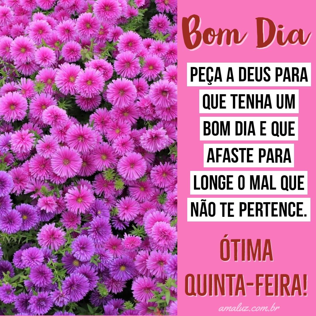 Peça a Deus que tenha um bom dia de quinta feira