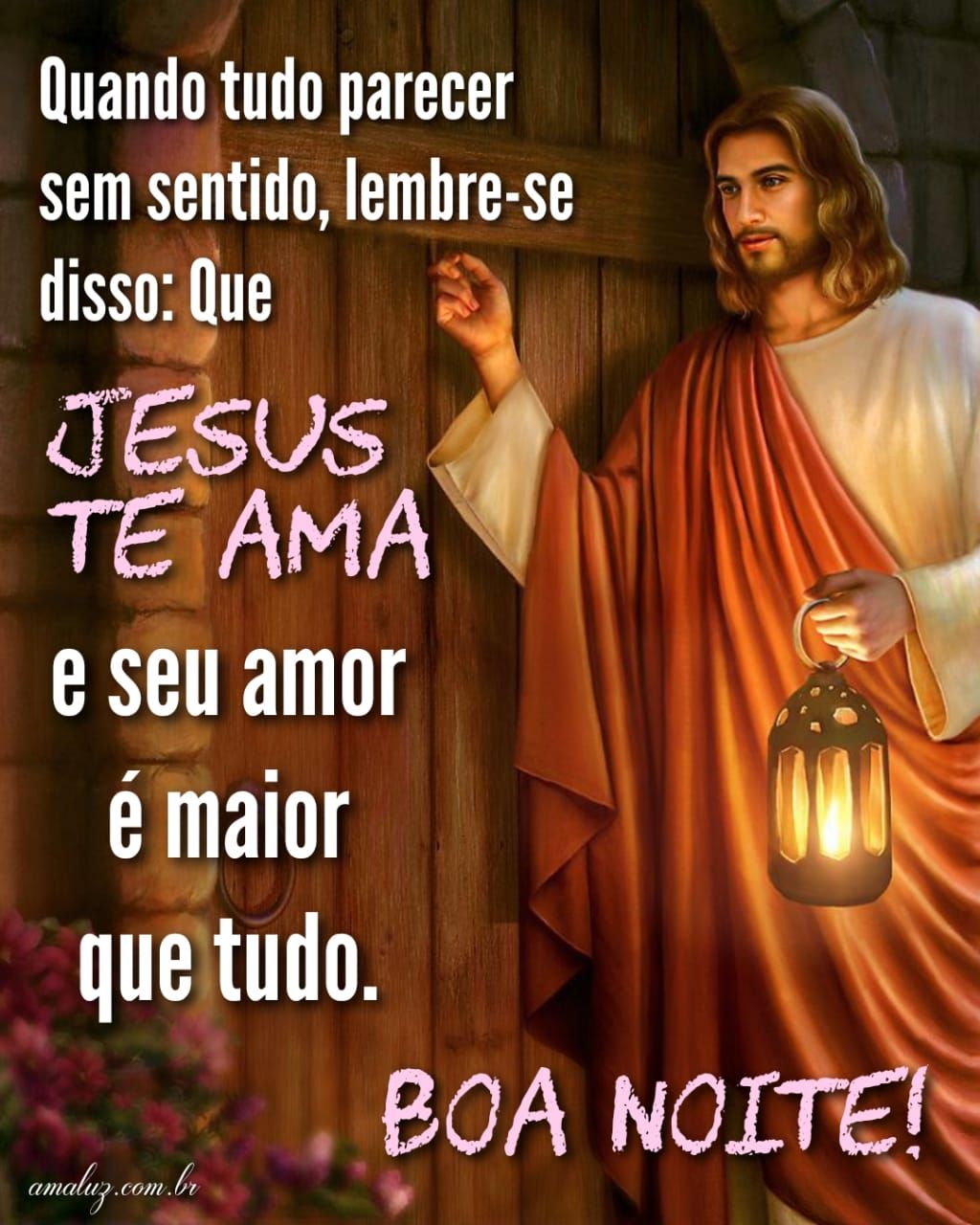 Boa noite evangélico com Jesus