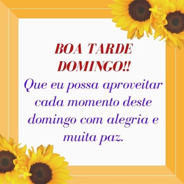 Boa tarde de domingo