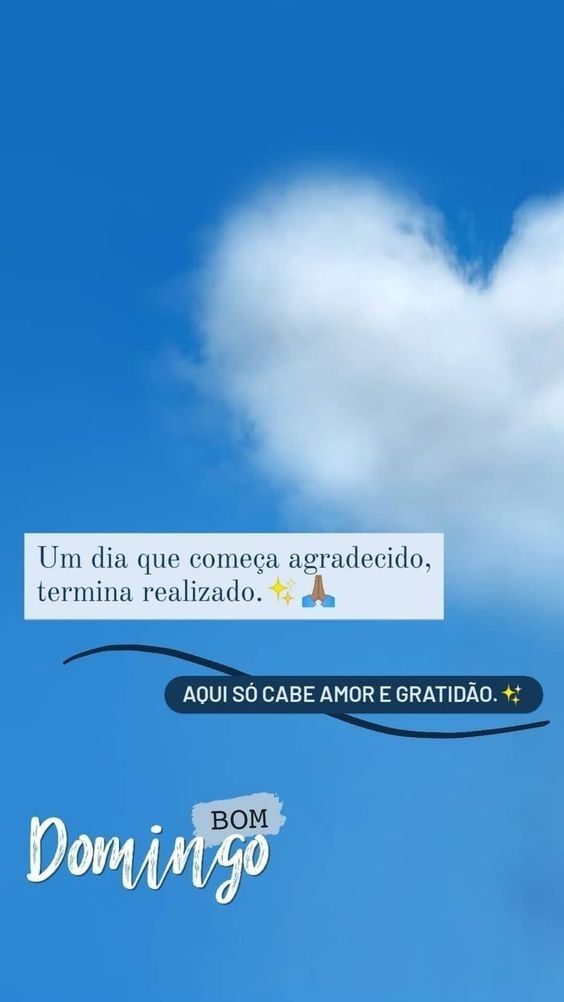 Bom dia domingo com gratidão