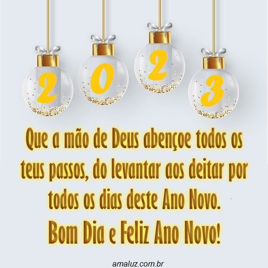 Bom dia e feliz ano novo