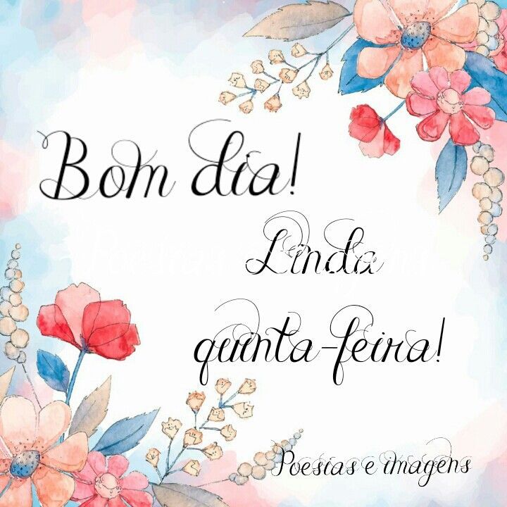 Bom dia feliz quinta feira maravilhosa.
