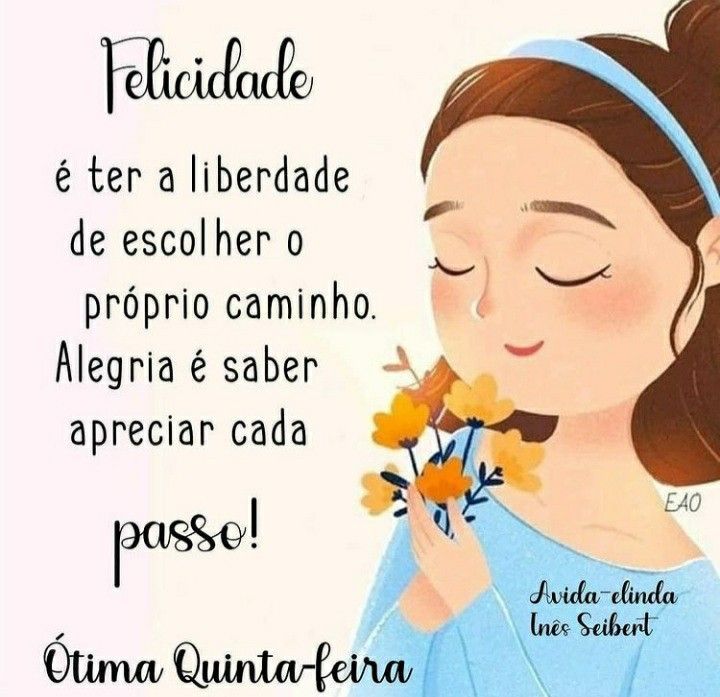 Felicidade pra essa quinta feira e muitas bençãos