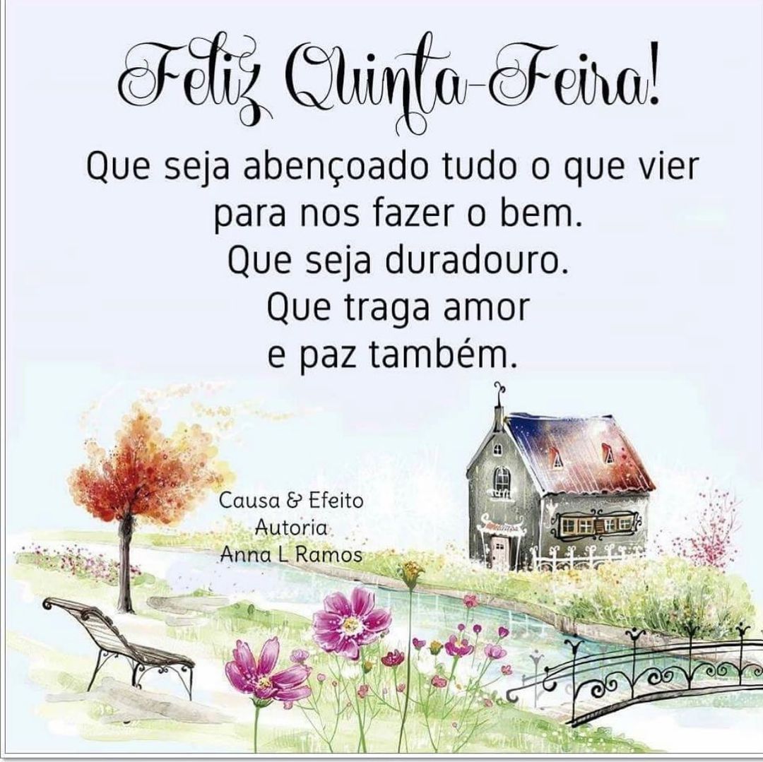 Feliz quinta feira que seja abençoada