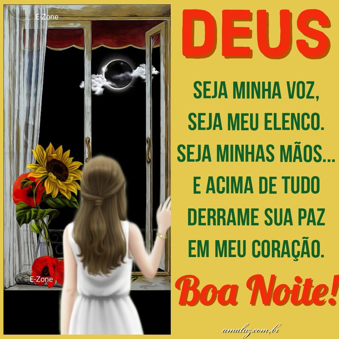 Linda imagem de boa noite com mensagens de Deus