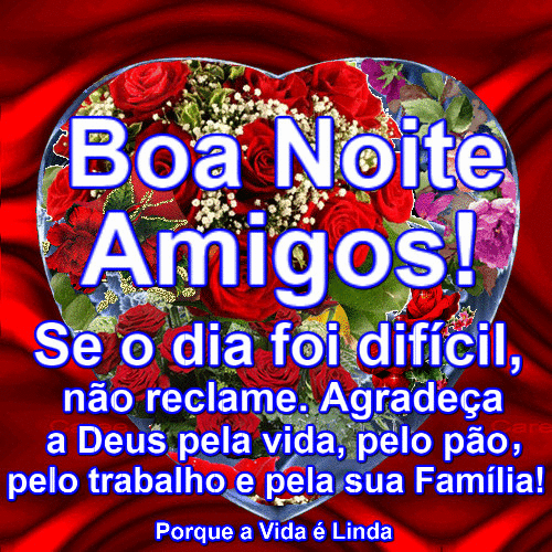 boa noite com agradecimento