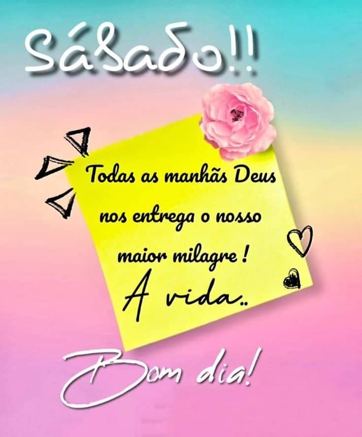 Bom dia com lindas imagens de sábado