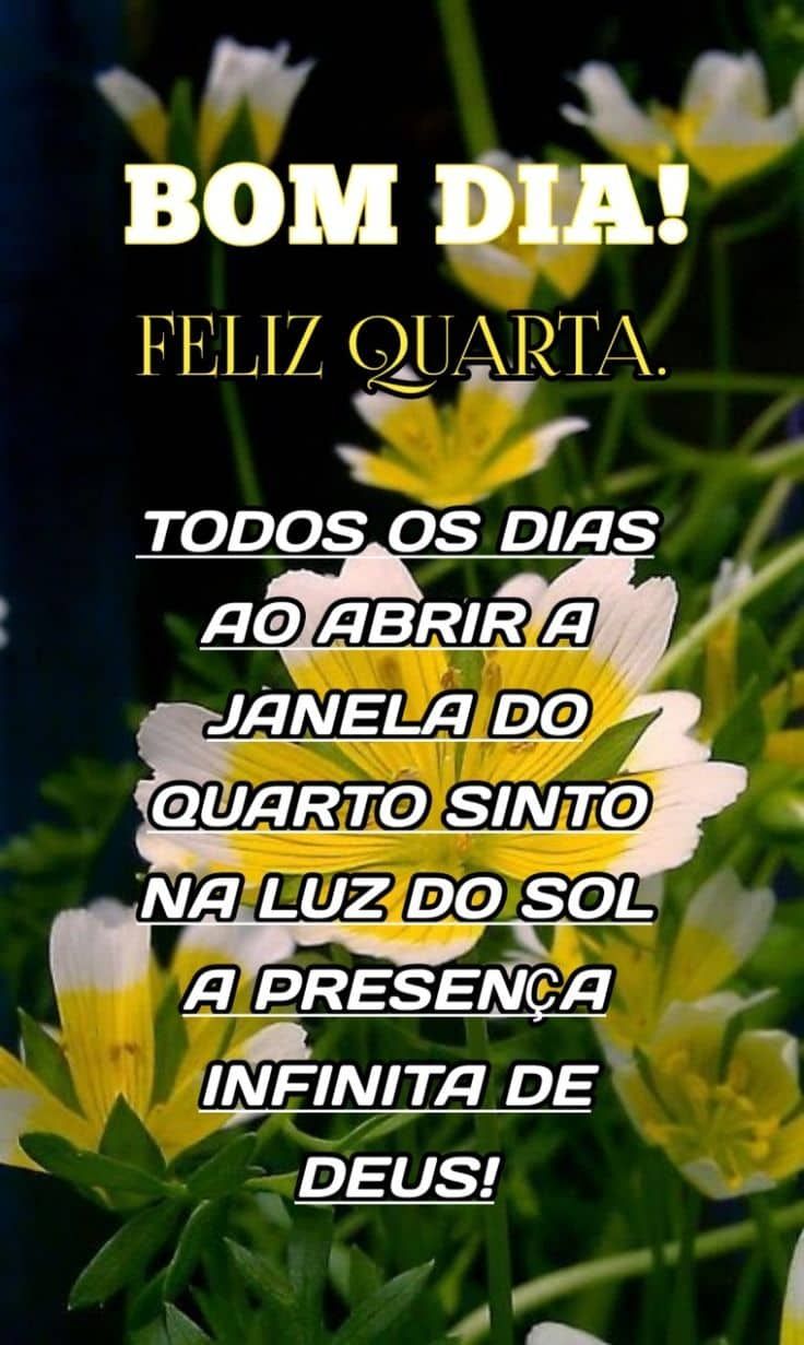 Bom dia de quarta feira com Deus