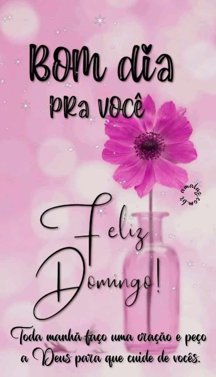 Bom dia para vocês feliz domingo