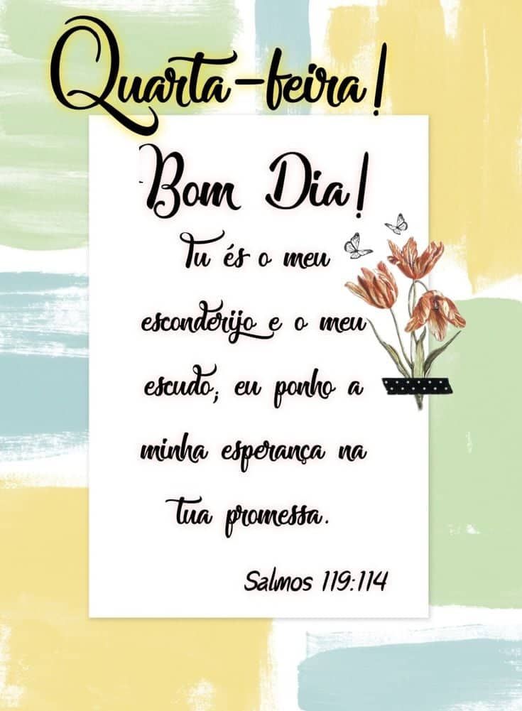 Bom dia quarta feira com mensagem bíblica