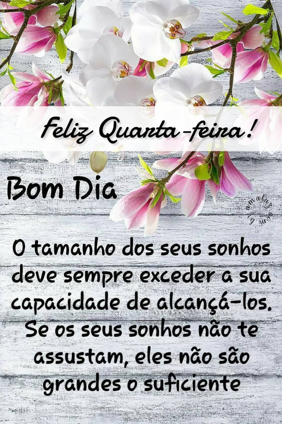 Feliz quarta feira e um bom dia abençoado