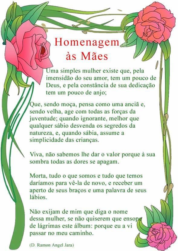 Texto em homensagem as mães