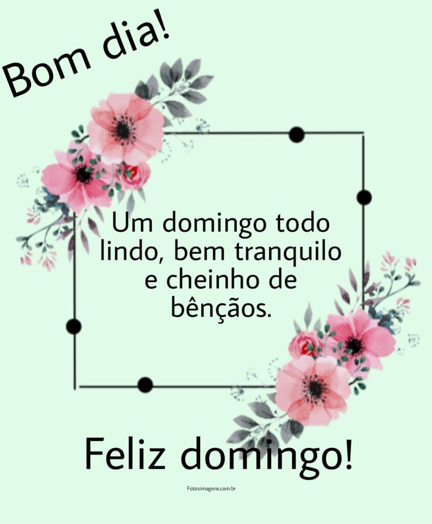 Mensagens Lindas De Bom Dia E Feliz Domingo Alegre E Aben Oado