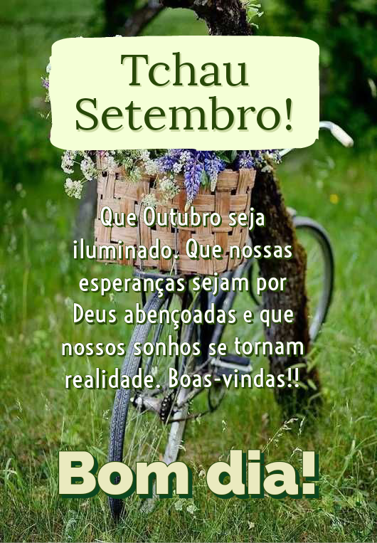 Imagens de tchau setembro e bem vindo outubro