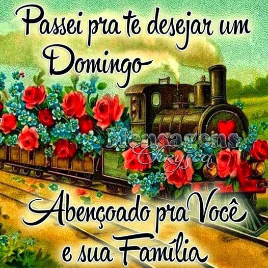 Abençoado domingo pra você e sua família