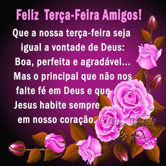 feliz terça feira amigos que essa terça seja como a vontade de Deus
