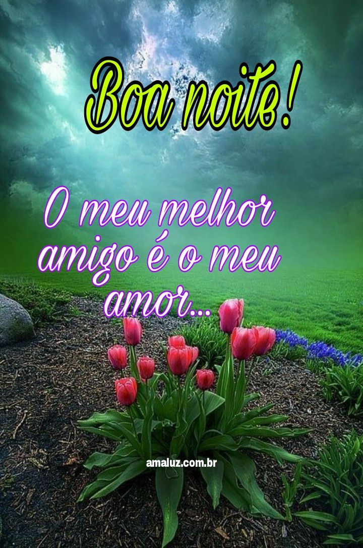 Boa noite! O meu melhor amigo é o meu amor.