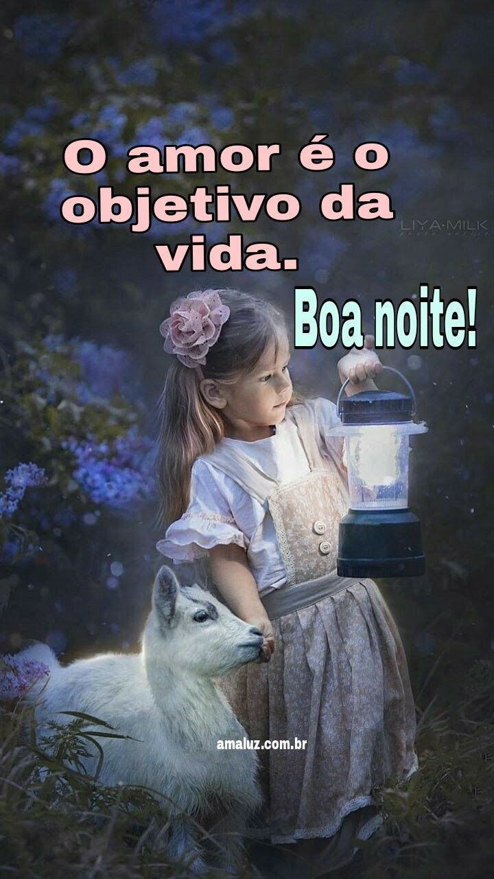 O amor é um objetivo de vida. Boa noite.