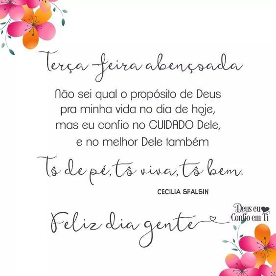 Feliz dia terça-feira