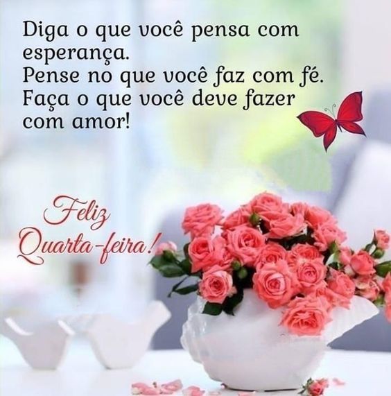 Feliz quarta-feira com esperança