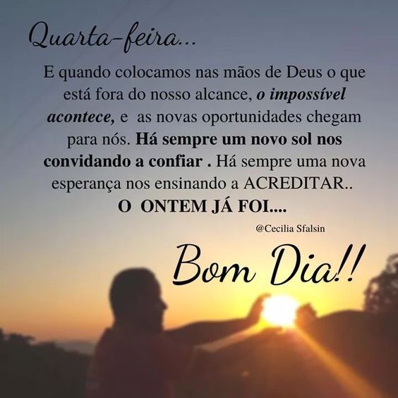 Quarta-feira nas mãos de Deus