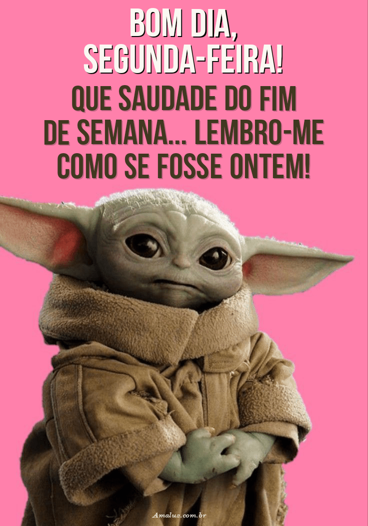 Bom dia segunda feira que saudade de um fim de semana