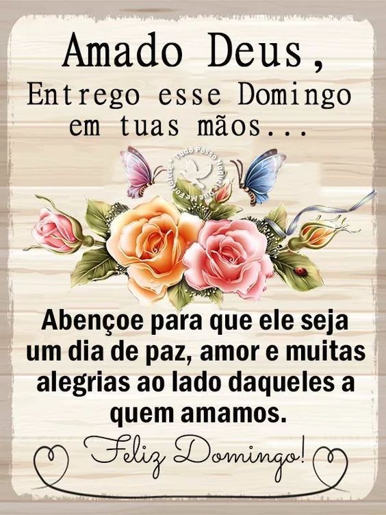 Entrego esse domingo em tuas mãos