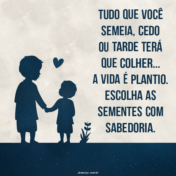 Escolhas as sementes com sabedoria