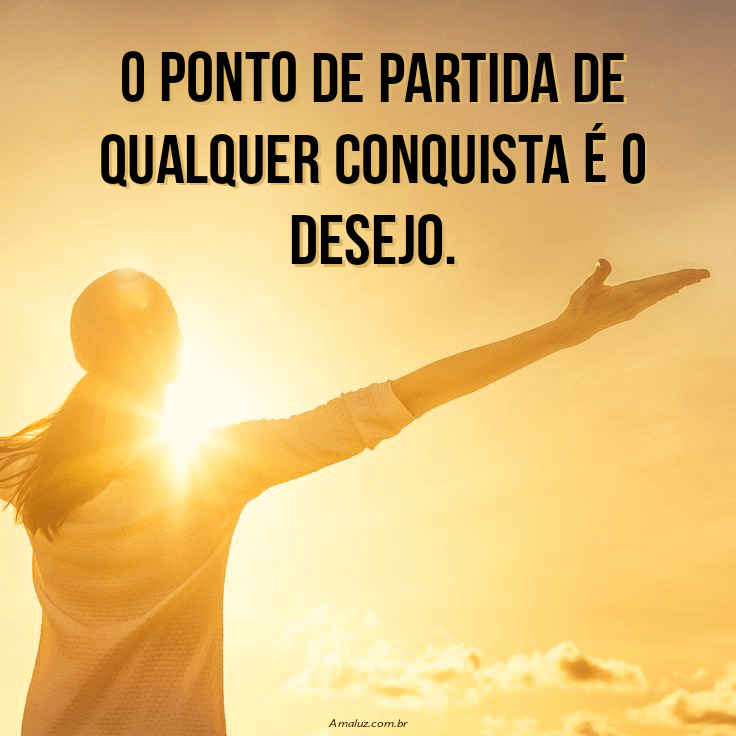 Mensagem ponto de partida de qualquer conquista