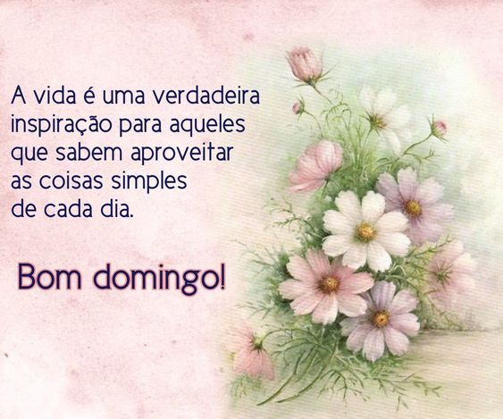 Inspiração bom domingo