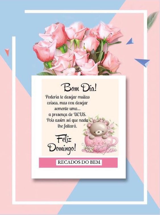 Bom dia domingo carinhoso