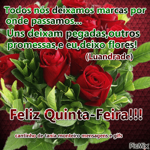 Deixo flores feliz quinta