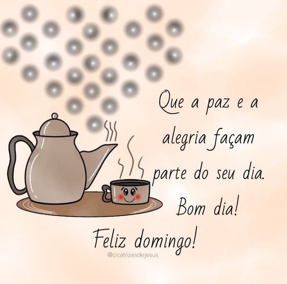 Paz e alegria feliz domingo