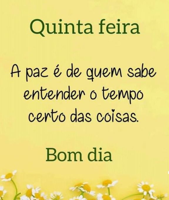 Quinta-feira a paz