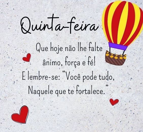 Quinta-feira você pode tudo