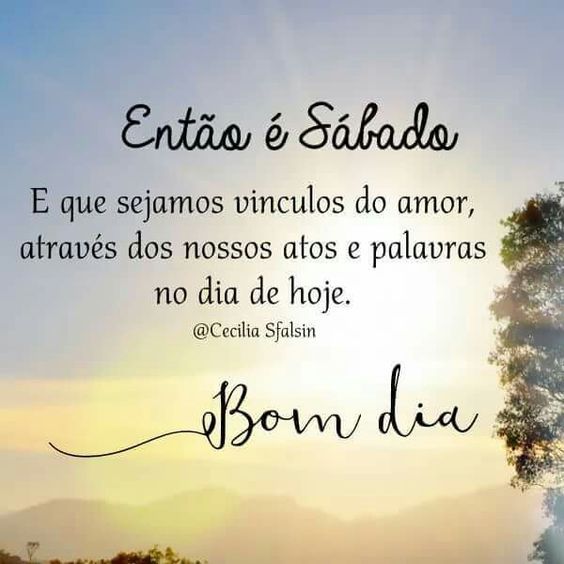 Então é sábado hoje